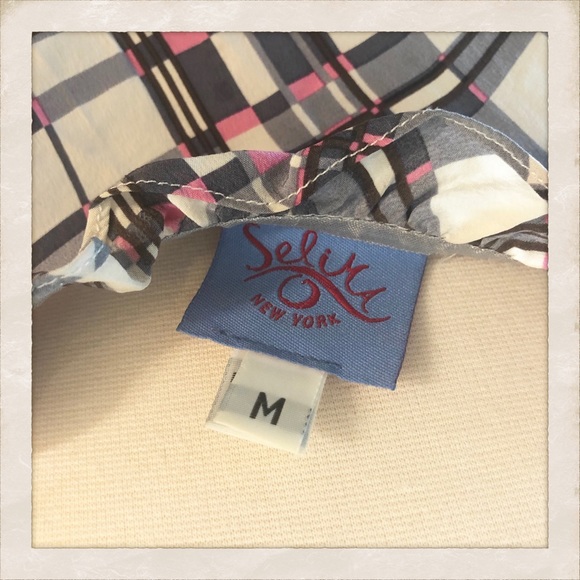 Y2K Silk Camisole Top by Selima (Optique) NYC in Pink, Gray & White, Medium - Picture 6 of 6